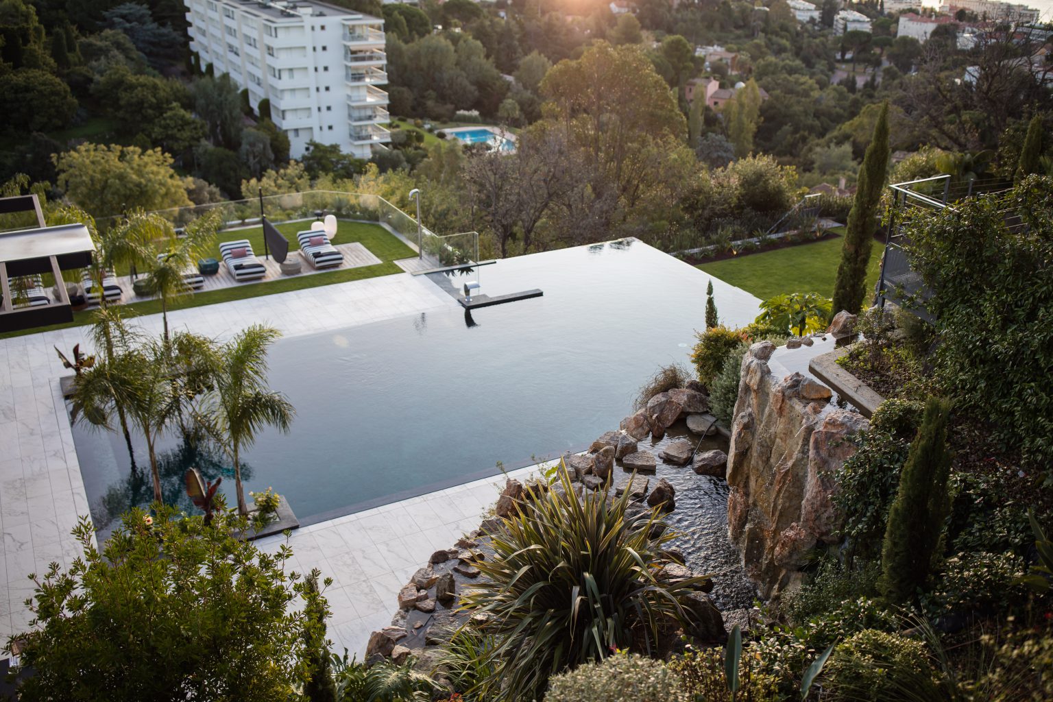 1- villa luxe cannes piscine nature